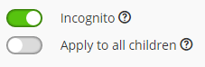 Incognito Search Toggle