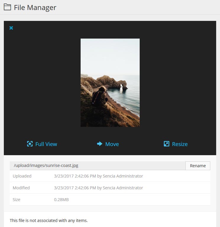 File Manager View SIMS File Manager View SIMS