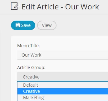 Setting an Article Group in SIMS Setting an Article Group in SIMS