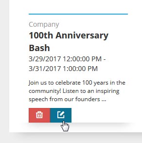 Editing an Event Editing an Event