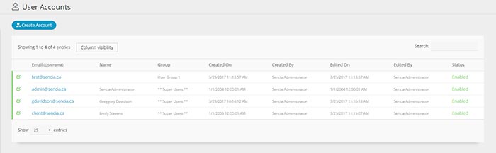 SIMS Administrator Accounts Creation User Accounts